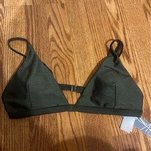 army green bikini top. brand new still with tags. very cute and flattering